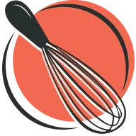Full color favicon with whisk for Social Cafe