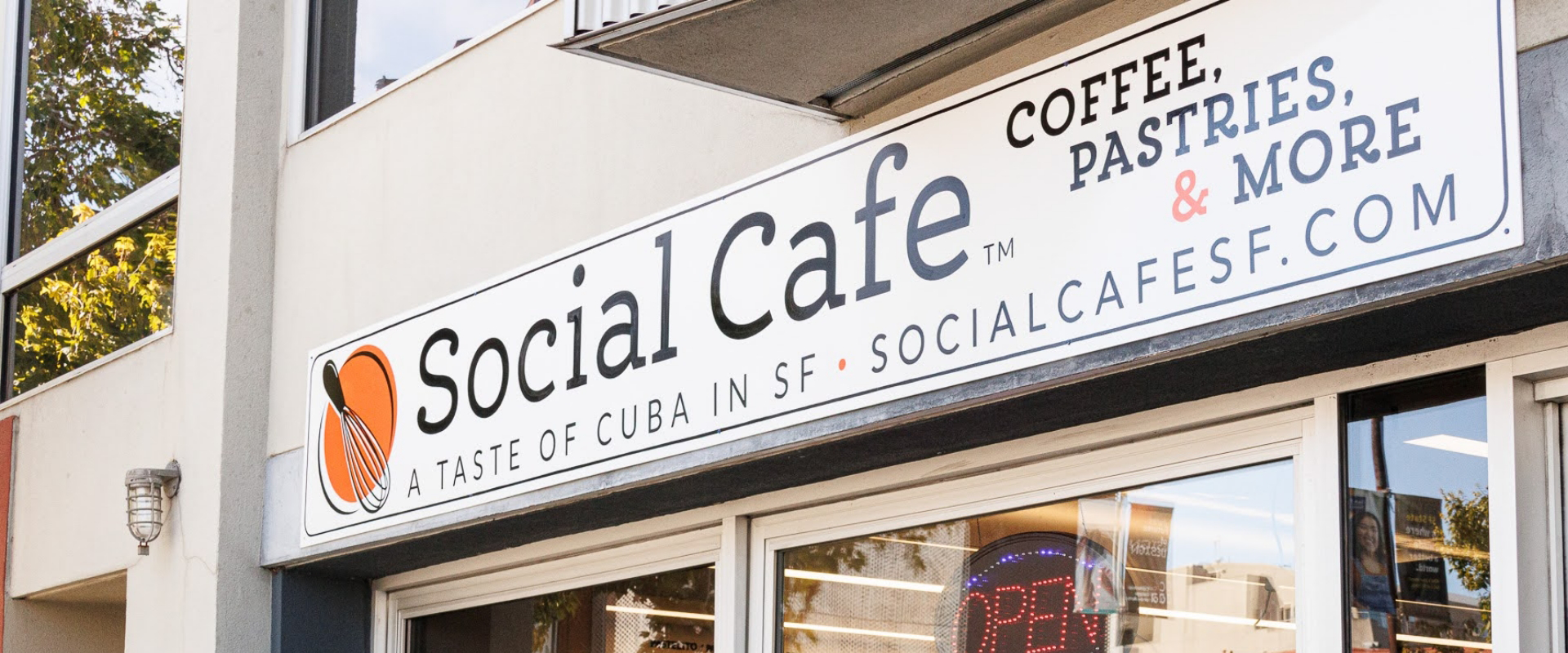 Social Cafe sign in San Francisco
